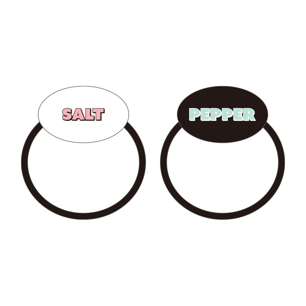 【SALT&PEPPER】アクリルチャーム付きヘアゴム(2個セット)